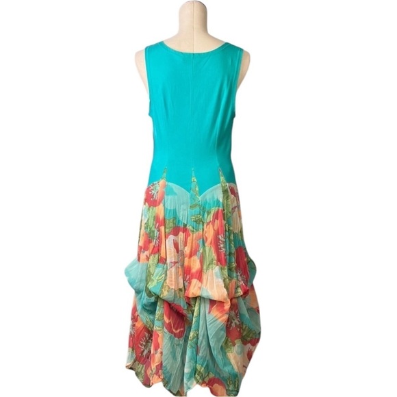 Dalin Dresses & Skirts - Nwt turquoise floral xl Dalin floral womens dress 2 way wear